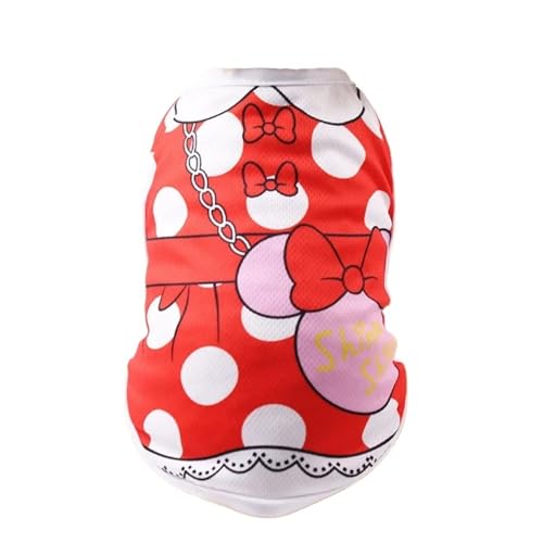 Hundepullover Hunde-Shirts, Sommer, atmungsaktiv, Welpenkleidung, niedliche ärmellose Haustier-T-Shirts, Hundekleidung for Haustierkleidung(D,S) von CaFfen
