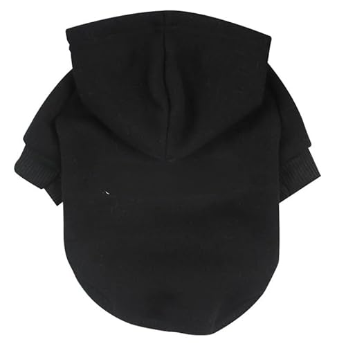 Hundepullover Hundekleidung, Kapuzenpullover, Mantel, warm, for kleine und große Hunde, Jacke, Sweatshirt, Kleidung(Noir,M) von CaFfen