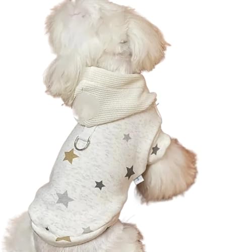 Hundepullover Winter-Hundemantel, Haustier-Kapuzenpullover, niedlicher Sternpullover, lässige Kleidung for kleine Hunde(XL) von CaFfen