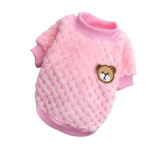 Hundepullover Winter Warme Haustier Hund Kleidung Weiche Und for Kleine Mittlere Hunde Kostüm Mantel(Pink,L) von CaFfen