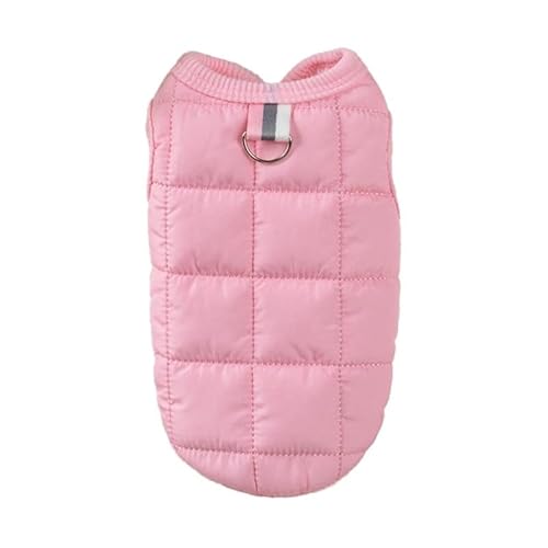 Hundepullover Winter Warme Hundekleidung Winddicht Hundemantel Jacke Haustiere Kleidung for Kleine Hunde Gepolsterte Heimtierbedarf(Pink,M) von CaFfen