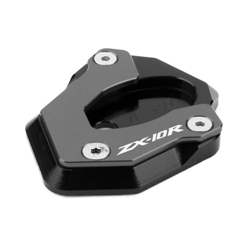 SeitenstäNder Verbreiterung Fit -Verwendung for Kawasaki ZX-6R ZX6R ZX 6R 09-14 ZX-10R ZX10R ZX 10R 08-16 Motorrad CNC Kickstand Sidestand Stand Extension Enlarger Pad Motorrad SeitenstäNder Unterlage von CaFfen