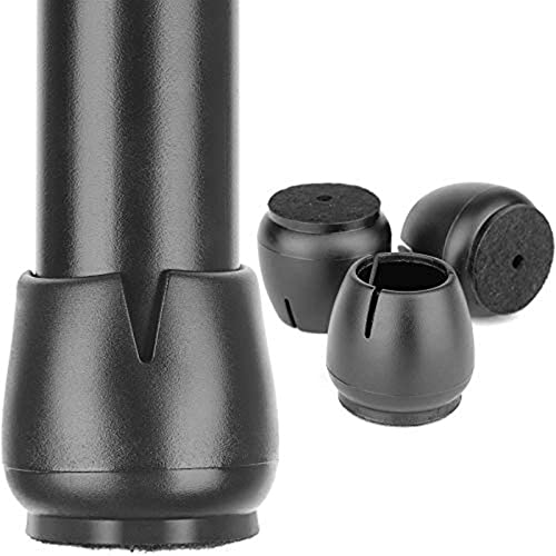 Stuhlbeinkappen 2. 4 STÜCK Fit 12-16mm Sesselbeinkappen Tischfußpads Möbelabdeckungen Socken Bodenschutz, um zu verhindern, DASS Bodenkratzer das Geräusch reduzieren Stuhlsocken (Color : Black, Größ von CaFfen