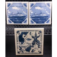 Holland America Line Kreuzfahrtschiff Untersetzer Delft Blue Souvenir von CaLiTreasureShop