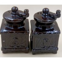 Vintage Kaffeemühle Salz Und Pfefferstreuer Japan Keramik, Original Stopper von CaLiTreasureShop