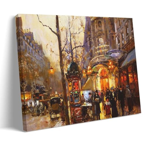 Edouard Cortes berühmte Malerwerke (Theatre Du Vaudeville)Druckposter Bild Druck Wandkunst Gemälde Leinwand Kunstwerke Geschenkidee Zimmer Ästhetisch 20 x 30 cm von CaMbos