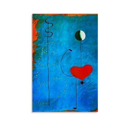 Joan Miro Berühmte Malerarbeiten (Tänzer) Druck Poster Wandkunst Bild Malerei Leinwand Drucke Kunstwerke Schlafzimmer Wohnzimmer Dekor 50 x 75 cm von CaMbos