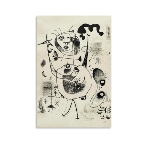 Joan Miro Berühmte Malerwerke (Tierauge), Druck, Poster, Bilddruck, Wandkunst, Gemälde, Leinwand, Kunstwerke, Geschenkidee, Raumästhetik, 60 x 90 cm von CaMbos