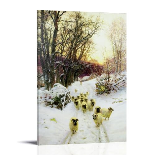 Joseph Farquharson berühmte Malerwerke (die Sonne hatte einen Wintertag geschlossen), Druckposter, Heimdekoration, Wandkunst, zum Aufhängen, Bilddruck, Schlafzimmer, dekorative Gemälde, Zimmer, von CaMbos