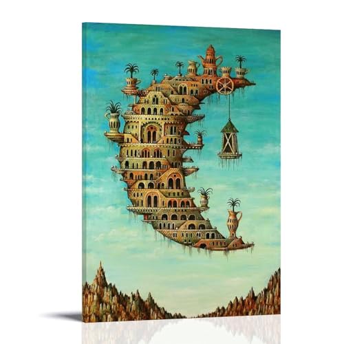 Salvador Dali Berühmte Malerwerke (Der Mond) Druck Poster Bild Druck Wandkunst Malerei Leinwand Kunstwerke Geschenkidee Zimmer Ästhetisch 60 x 90 cm von CaMbos