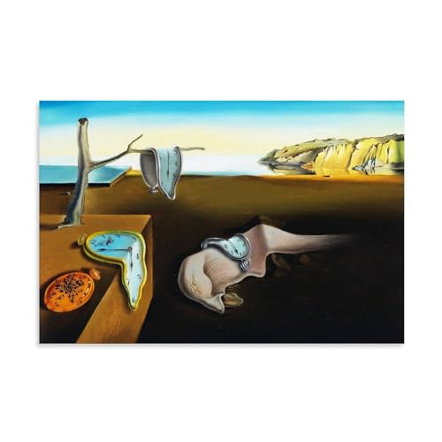 Salvador Dali Berühmte Malerwerke (die Persistenz der Erinnerung) Druck Poster Leinwand Wandkunst Dekorativ Schlafzimmer Modern Home Print Bild Artworkss 60 x 90 cm von CaMbos