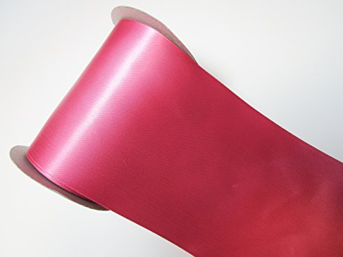 CaPiSo 10 m Satin-Schleifenband Geschenkband Breit Dekoband Dekoration in 10 cm Breite (Dunkles Rosa) von CaPiSo