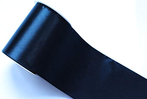 CaPiSo 10m feinstes Satin-Schleifenband 10cm Premium Geschenkband Dekoband Dekorationsband Dekoration in 10cm Breite (Schwarz) von CaPiSo