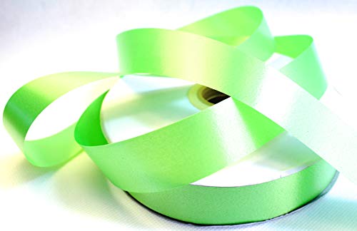 CaPiSo 100 m 25-30mm Polyband Ringelband Splissband Ballonband Ballonschnur Ballon Weihnachten 2,5 bis 3 cm breit … (Apfelgrün) von CaPiSo