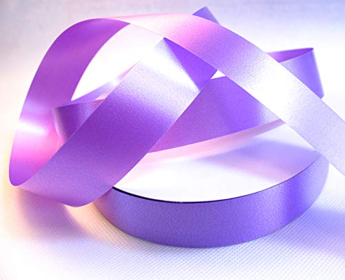 CaPiSo 100 m 25-30mm Polyband Ringelband Splissband Ballonband Ballonschnur Ballon Weihnachten 2,5 bis 3 cm breit … (Flieder) von CaPiSo