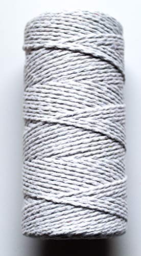 CaPiSo 100m Baumwolle 2mm Bäckerschnur Kordel Bäckerkordel Schleifenband Geschenkband Dekorationsband für Garten Haus Weihnachten Basteln Dekorieren (Weiss, 100m) von CaPiSo