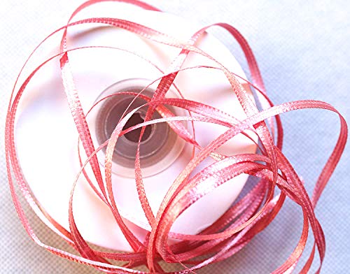 CaPiSo 100m Satinband 3mm Schleifenband Geschenkband Dekoband Satin Hochzeit Weihnachten Weihnachtsband (Altrosa) von CaPiSo