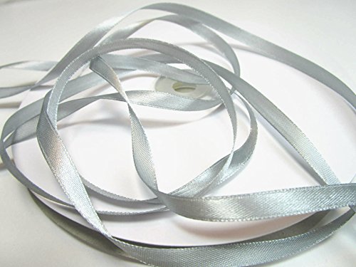 CaPiSo 100m Schleifenband 6mm Geschenkband Stoffband Dekoband Dekoration Hochzeit Glückwünsche Weihnachten (100m, Silber) von CaPiSo