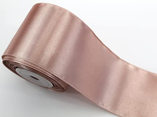 CaPiSo 10m Premium-Satinband 50mm Schleifenband Geschenkband Dekoband Dekorationsband Weihnachten Hochzeit (Altrosa) von CaPiSo