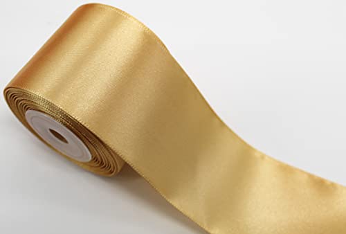 CaPiSo 10m Premium-Satinband 50mm Schleifenband Geschenkband Dekoband Dekorationsband Weihnachten Hochzeit (Cappuccino) von CaPiSo