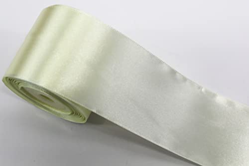 CaPiSo 10m Premium-Satinband 50mm Schleifenband Geschenkband Dekoband Dekorationsband Weihnachten Hochzeit (Creme-Ecru) von CaPiSo