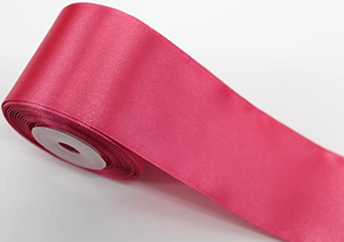CaPiSo 10m Premium-Satinband 50mm Schleifenband Geschenkband Dekoband Dekorationsband Weihnachten Hochzeit (Dunkles Rosa) von CaPiSo