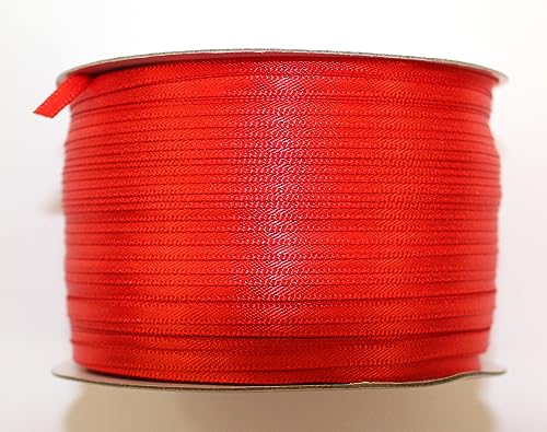 CaPiSo 200m Rolle 3mm Doppelseitig Beidseitig Glänzend Satin-Schleifenband Geschenkband Dekoband Dekorationsband Hochzeit Weihnachten (Rot) von CaPiSo