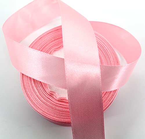 CaPiSo 22m Satinband 25mm Breite 2,5cm Schleifenband Geschenkband Dekoband Weihnachten Hochzeit (Helles Rosa, 22m) von CaPiSo