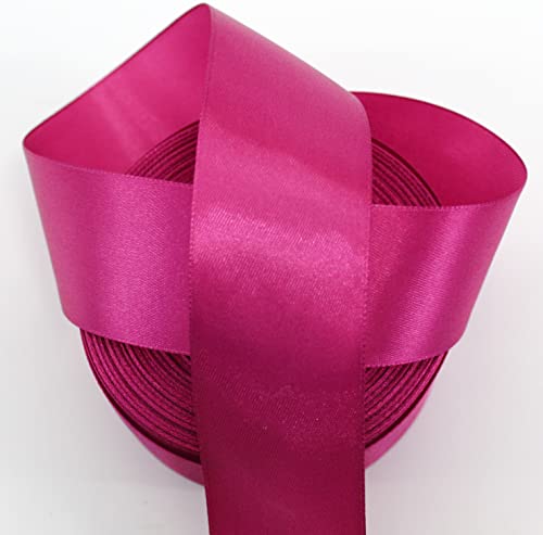 CaPiSo 22m Satinband 40mm Breite Schleifenband Geschenkband Dekoband Weihnachten Hochzeit (Helles Fuchsia, 22m) von CaPiSo