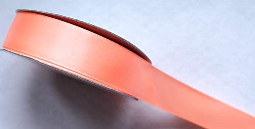 CaPiSo 25m 10mm doppelseitiges Satinband Premium-Qualität Schleifenband Satin Dekoband Geschenkband beidseitig (Apricot) von CaPiSo