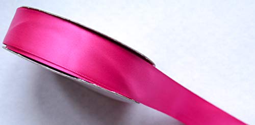 CaPiSo 25m doppelseitiges 10mm Satinband Premium-Qualität Schleifenband Satin Dekoband Geschenkband beidseitig glänzend (Fuchsia) von CaPiSo