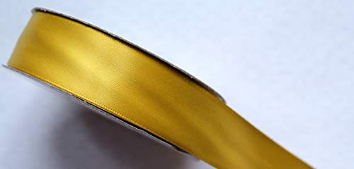 CaPiSo 25m doppelseitiges 10mm Satinband Premium-Qualität Schleifenband Satin Dekoband Geschenkband beidseitig glänzend (Gold) von CaPiSo