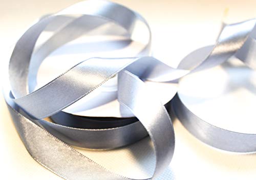 CaPiSo 25m 15mm Satinband 1,5 cm Dekoband Weihnachten Schleifenband Geschenkband Dekorationsband (Silber) von CaPiSo