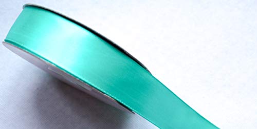 CaPiSo 25m 15mm doppelseitiges Satinband Premium-Qualität Schleifenband Satin Dekoband Geschenkband beidseitig glänzend (Türkis) von CaPiSo