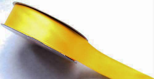 CaPiSo 25m 25mm doppelseitiges Satinband Premium-Qualität Schleifenband Satin Dekoband Geschenkband beidseitig (Gelb) von CaPiSo