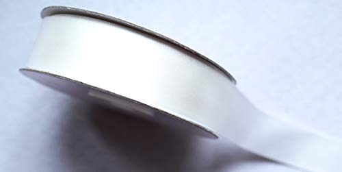 CaPiSo 25m 40mm doppelseitiges Satinband Premium-Qualität Schleifenband Satin Dekoband Geschenkband beidseitig glänzend (Creme) von CaPiSo