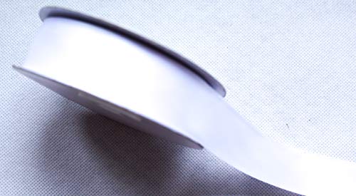 CaPiSo 25m 40mm doppelseitiges Satinband Premium-Qualität Schleifenband Satin Dekoband Geschenkband beidseitig glänzend (Weiss) von CaPiSo