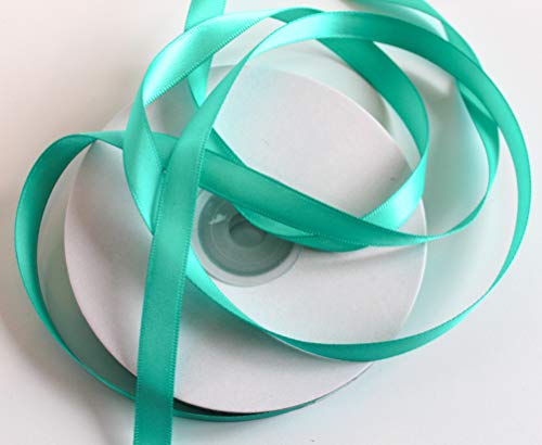 CaPiSo 25m Satinband 10mm Beidseitig Glänzend Geschenkband Doppelseitig Dekoband Schleifenband Dekoration Hochzeit (Türkis, 25m) von CaPiSo