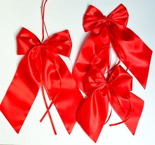 CaPiSo Set Große Rote Satinschleife Handarbeit ohne Basteln Schleife Geburtstag Weihnachtsschleife Weihnachten Türschleife Satin Weihnachtsdeko Outdoor (3er Set 20x40cm+20x30cm+16x20cm) CaPiSo Set Große Rote Satinschleife Handarbeit ohne Basteln Schleife Geburtstag Weihnachtsschleife Weihnachten Türschleife Satin Weihnachtsdeko Outdoor (3er Set 20x40cm+20x30cm+16x20cm) von CaPiSo