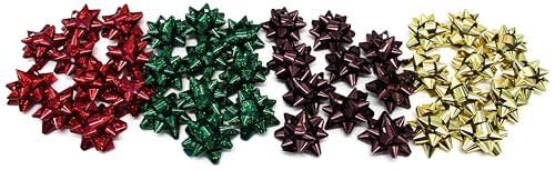 CaPiSo 40X Große Ziehschleife 5cm Metallic Selbstklebend Fertigschleife ohne basteln Pull Bow Zugband Polyband Dekoschleife Geschenkschleife (Rot+Gruen+Braun+Gold) CaPiSo 40X Große Ziehschleife 5cm Metallic Selbstklebend Fertigschleife ohne basteln Pull Bow Zugband Polyband Dekoschleife Geschenkschleife (Rot+Gruen+Braun+Gold) von CaPiSo