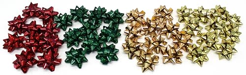 CaPiSo 40X Große Ziehschleife 5cm Metallic Selbstklebend Fertigschleife ohne basteln Pull Bow Zugband Polyband Dekoschleife Geschenkschleife (Rot+Gruen+Dklgold+Gold) CaPiSo 40X Große Ziehschleife 5cm Metallic Selbstklebend Fertigschleife ohne basteln Pull Bow Zugband Polyband Dekoschleife Geschenkschleife (Rot+Gruen+Dklgold+Gold) von CaPiSo