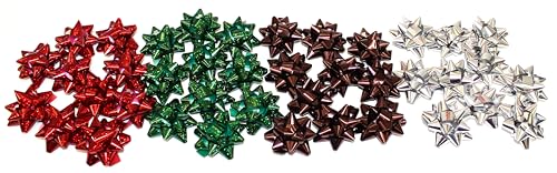 CaPiSo 40X Große Ziehschleife 5cm Metallic Selbstklebend Fertigschleife ohne basteln Pull Bow Zugband Polyband Dekoschleife Geschenkschleife (Rot+Grün+Braun+Silber) CaPiSo 40X Große Ziehschleife 5cm Metallic Selbstklebend Fertigschleife ohne basteln Pull Bow Zugband Polyband Dekoschleife Geschenkschleife (Rot+Grün+Braun+Silber) von CaPiSo