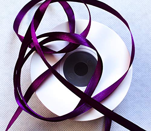 CaPiSo 50m Satinband 6mm Dekoband Weihnachten Schleifenband Geschenkband Dekorationsband (Lila, 50m) von CaPiSo