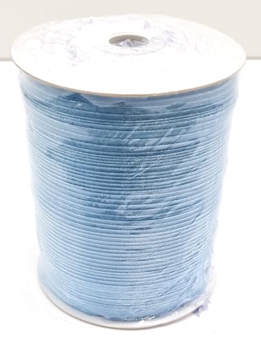 CaPiSo 550m Megarolle Organza Schleifenband in 6mm Breite mit Webkante Organzaband Chiffon Chiffonband Durchsichtig Schleifenband (Hellblau) von CaPiSo