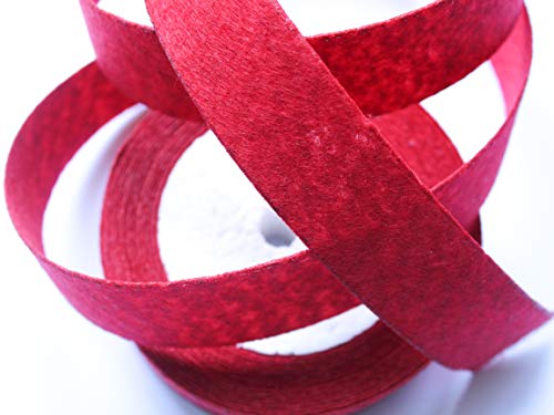 CaPiSo 5m Filzband 2,5 cm breit 25mm Breite 2-3mm Stärke Filz Topfband Filz-Wolle Filzband Bastelfilz Dekoband Rolle Filzplatten für Weihnachten Advent Hochzeit Dekorationen (Bordeaux) von CaPiSo