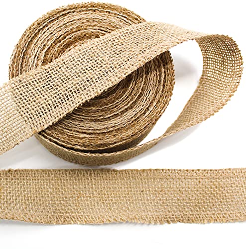 CaPiSo 5m Juteband 6cm Jute Wickelstreifen Jutegewebe Dekojute Frostschutz Geweberolle Jutestoff Spitze Burlap Tischband Juteband Geschenkband Schleifenband 5m Natur von CaPiSo