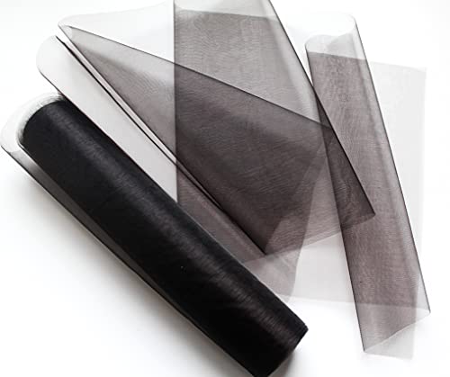 CaPiSo Organza 25m Mega-Rolle 30cm Organzaband Dekoration Tischband Hochzeit Dekoband Hochzeitsdekoration (Schwarz) von CaPiSo