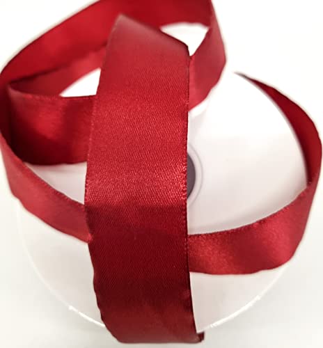 CaPiSo Satinband 25m x 25mm Taftband Schleifenband Satin Geschenkband DEKOBAND (Bordeaux) von CaPiSo