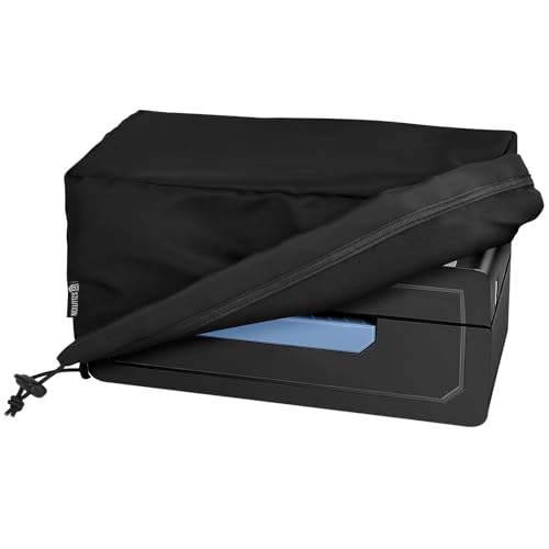 CaSZLUTION Staubschutz kompatibel mit Nelko/für JADENS Bluetooth Thermo-Versand-Etikettendrucker, Nylon-Staubschutz für Bluetooth-Thermo-Versand-Etikettendrucker – 9,4 x 5,5 x 6,2 Zoll (Schwarz) von CaSZLUTION