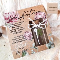 Abschiedsgeschenk Freundin Zum Umzug, Kind, Familie, Auswanderung, Ausland, Personalisierter Glücksbringer -Mit 4 Blättrigem Kleeblatt, Kyle von CaSaRoMi